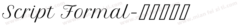 Script Formal字体转换
